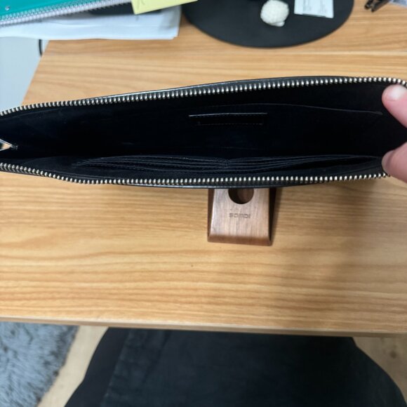 SAINT LAURENT Embossed Leather pouch - Picture 5 of 7